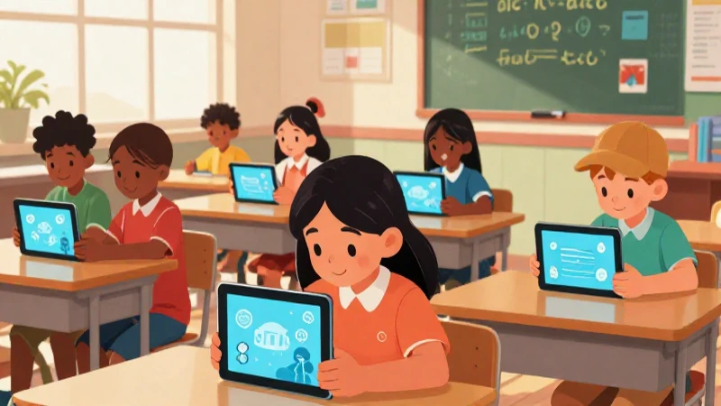 Estudiantes diversos aprenden en un aula vibrante