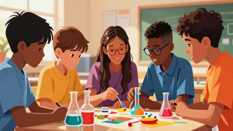 Proyectos de aula Sexto grado de Primaria (2025-2026) 17 Estudiantes colaboran en ciencia, estilo didáctico brillante