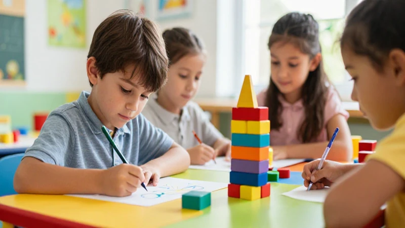 Niños aprenden y crean con colores vibrantes