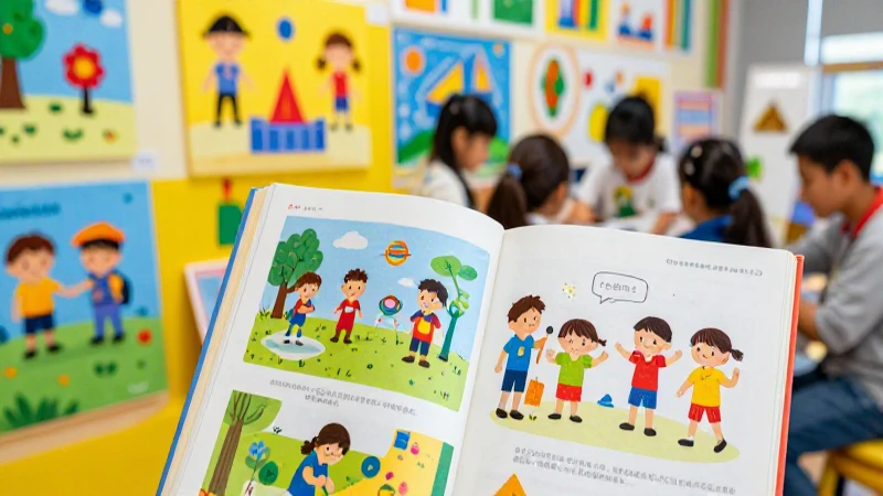 Ilustración vibrante y educativa para niños