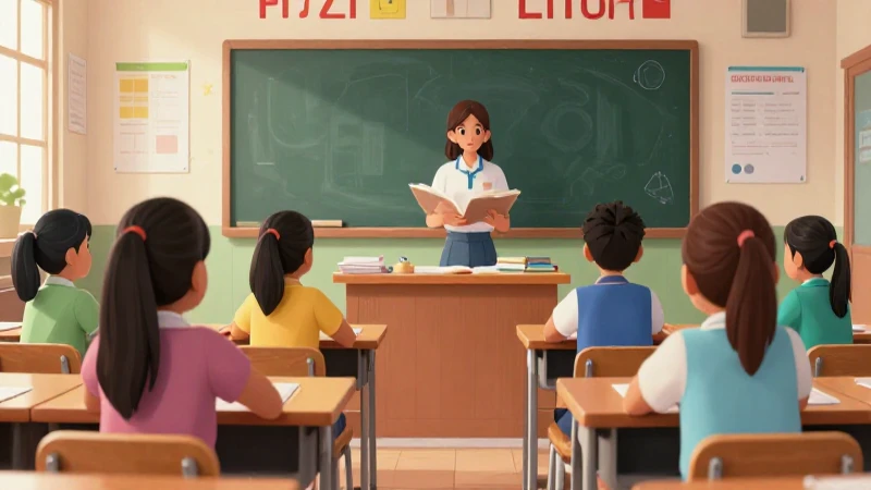 Ilustración educativa vibrante para texto escolar