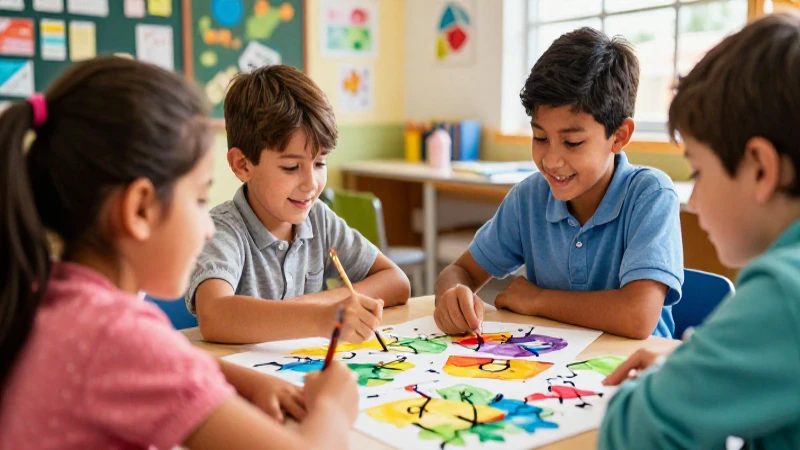 Ilustración educativa vibrante y atractiva
