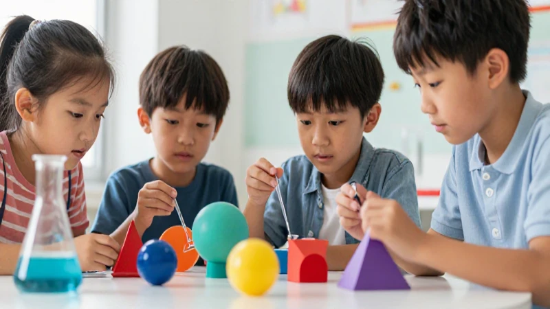 Niños exploran ciencia con arte vibrante y moderno