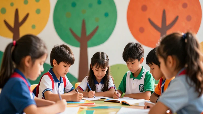 Ilustración colorida y alegre para niños