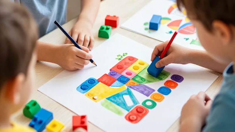 Ilustración infantil vibrante para el aprendizaje temprano