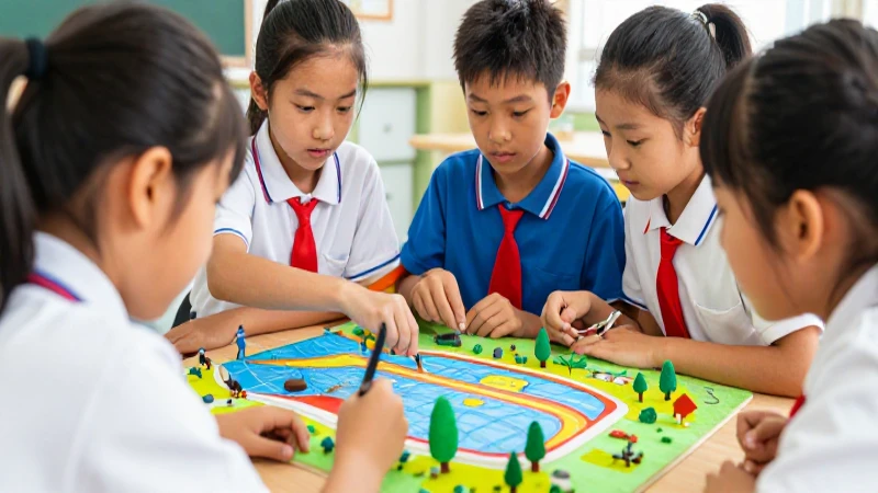 Proyectos escolares Sexto grado de Primaria 2025-2026 21 Niños crean un dioramas colorido y detallado