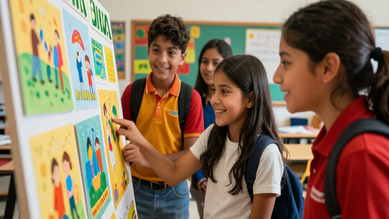 Proyectos escolares Sexto grado de Primaria 2025-2026 26 Estudiantes colaboran en un proyecto colorido