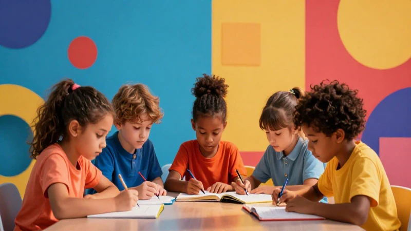 Proyectos escolares Tercer grado de Primaria (2025-2026) 18 Niños aprenden en ilustración moderna y vibrante