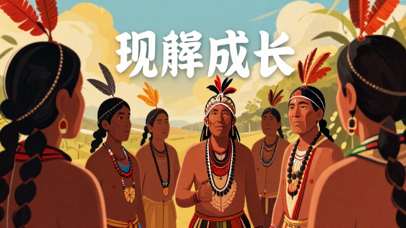 Ilustración vibrante muestra una escena histórica detallada