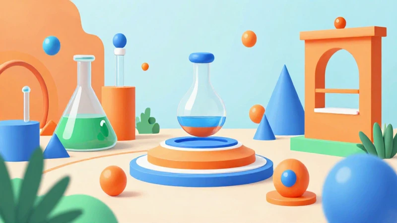 Ilustración científica moderna y vibrante