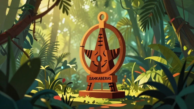 Ilustración educativa: ritual en selva vibrante