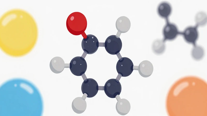 Ilustración química vibrante y moderna para texto escolar
