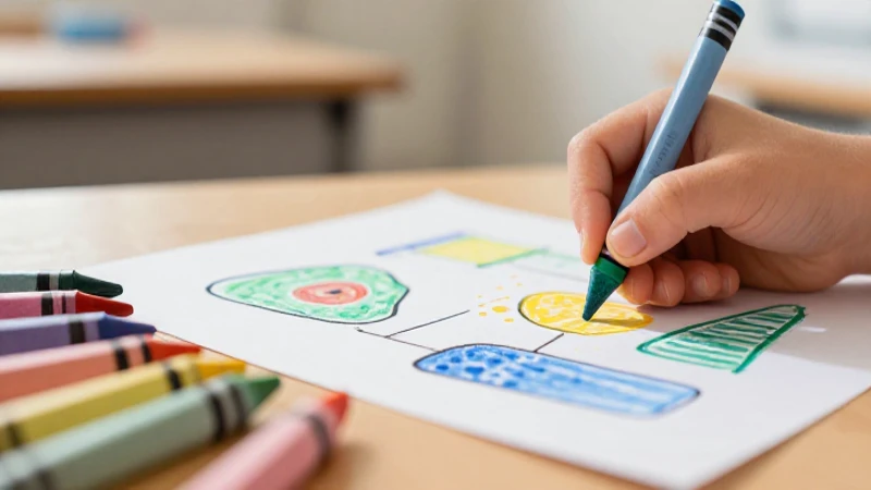 Dibujo infantil vibrante y educativo