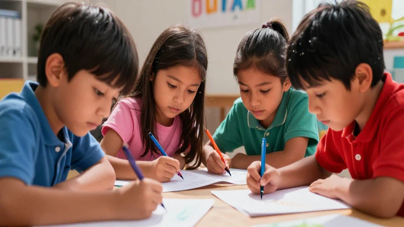 Trazos y palabras Segundo grado de Primaria 2025-2026 20 Niños mexicanos dibujan con estilo vibrante y cinematográfico