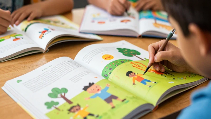 Niños aprenden con ilustraciones coloridas y vivas