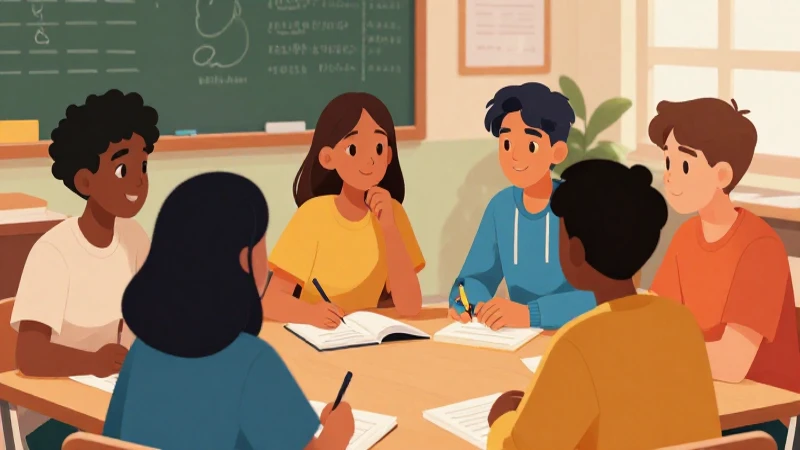 Aula diversa con estudiantes en debate académico