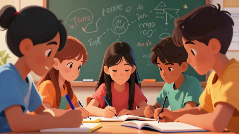 Niños diversos aprenden con arte vibrante